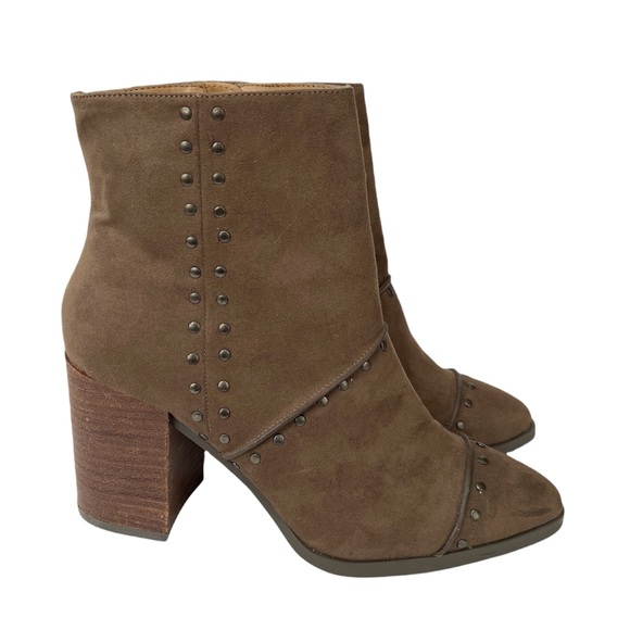 Report Jewel Vegan/Faux Suede Studded Boot  in Taupe Size 7.5 - Picture 5 of 11